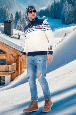 Norweger Strickpulli Mit Teddyfell STEEN Herren -Nebulus Verkäufe P4705 60 KI
