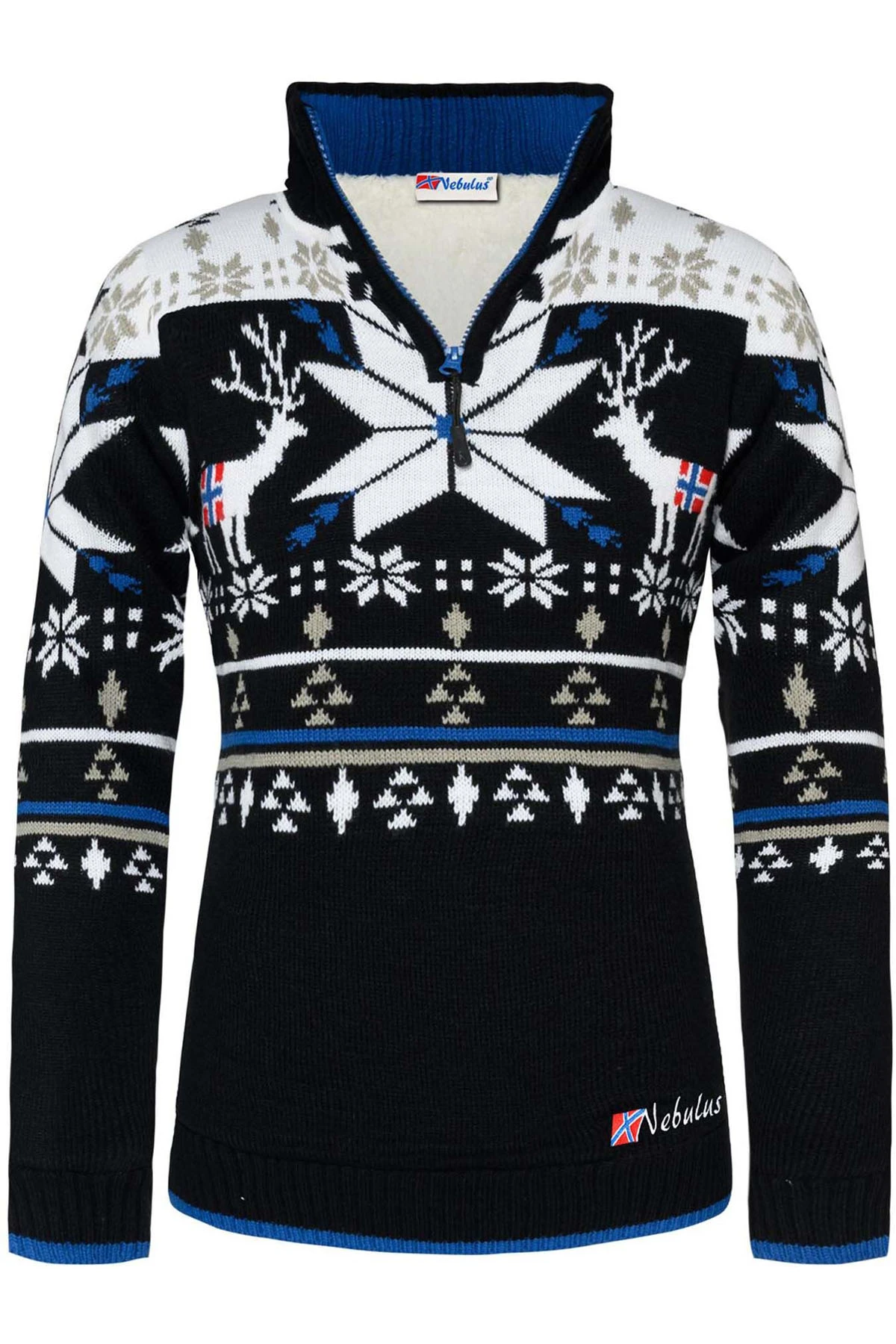 Norweger Strickpulli Mit Teddyfell FRIA Damen 2 Norweger Strickpulli Mit Teddyfell FRIA Damen – Bild 2