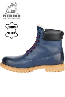 Leder Winterstiefel HIBO Herren Mit Merinowolle