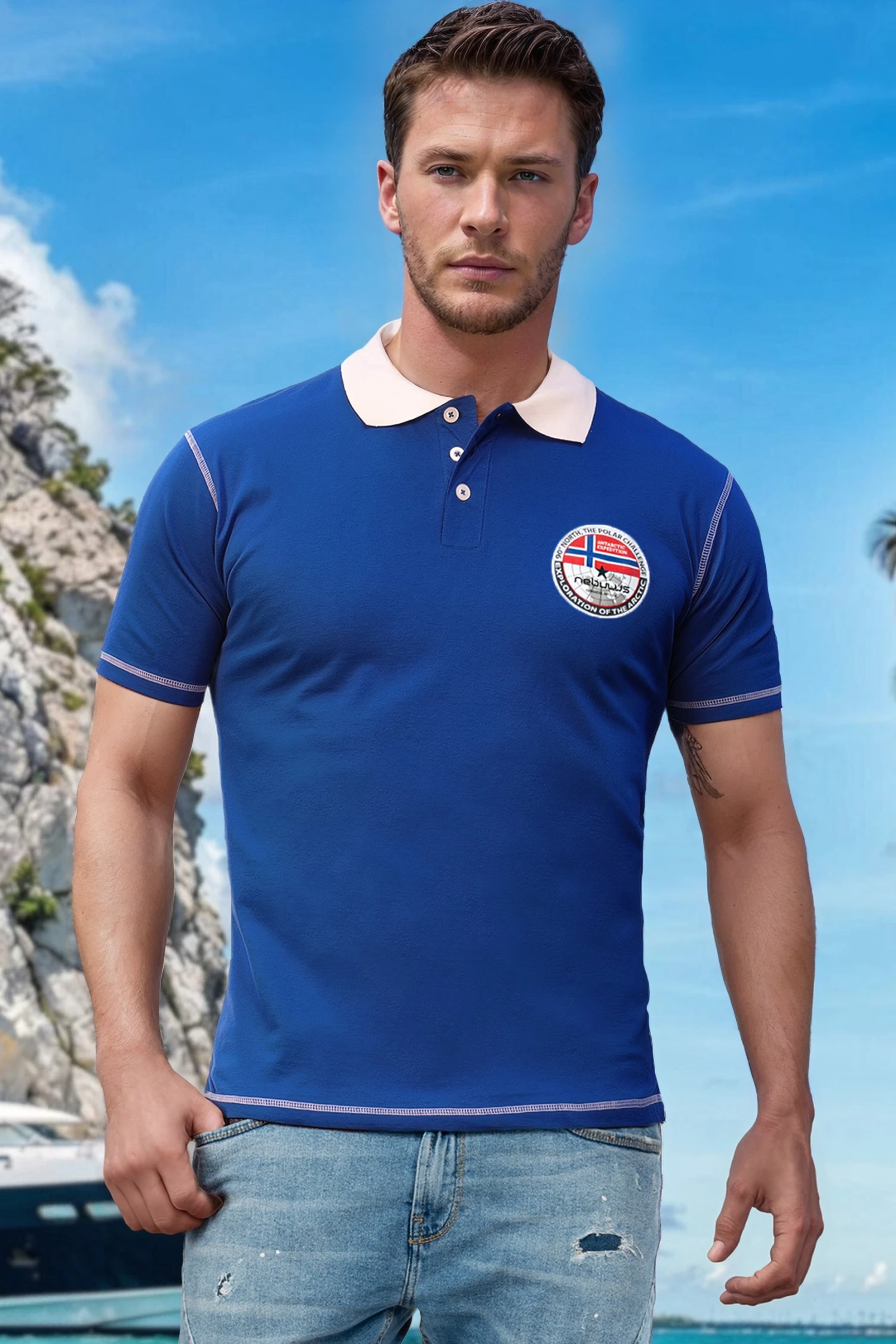 Poloshirt ENTERTAIN Herren 4 Poloshirt ENTERTAIN Herren – Bild 4