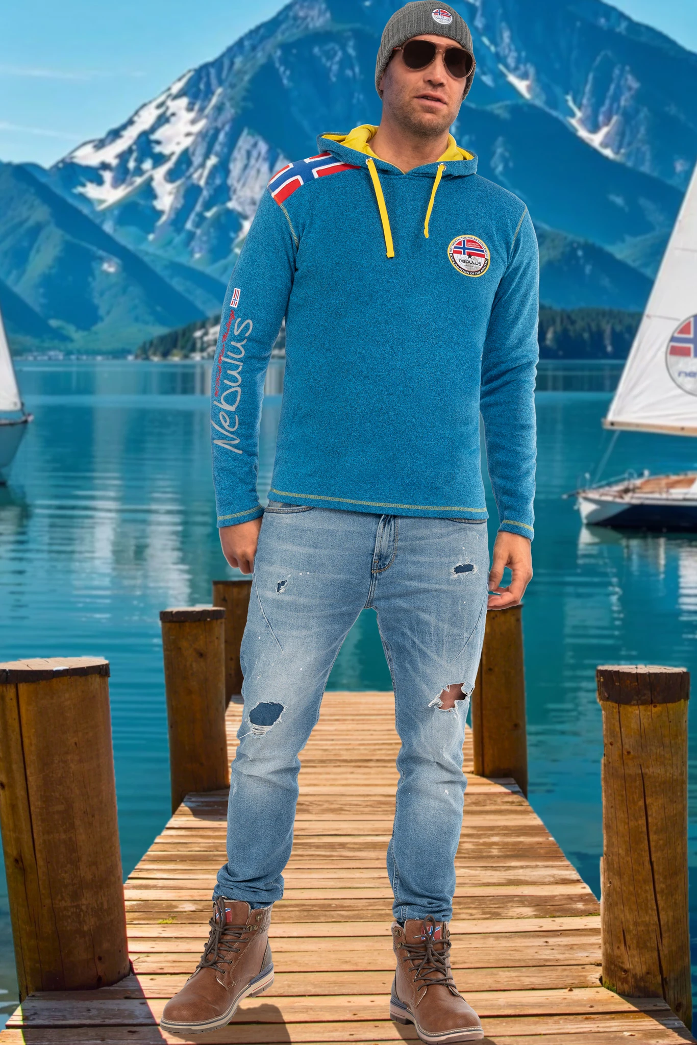 Fleecepullover FLAGGY Herren 4 Fleecepullover FLAGGY Herren – Bild 4