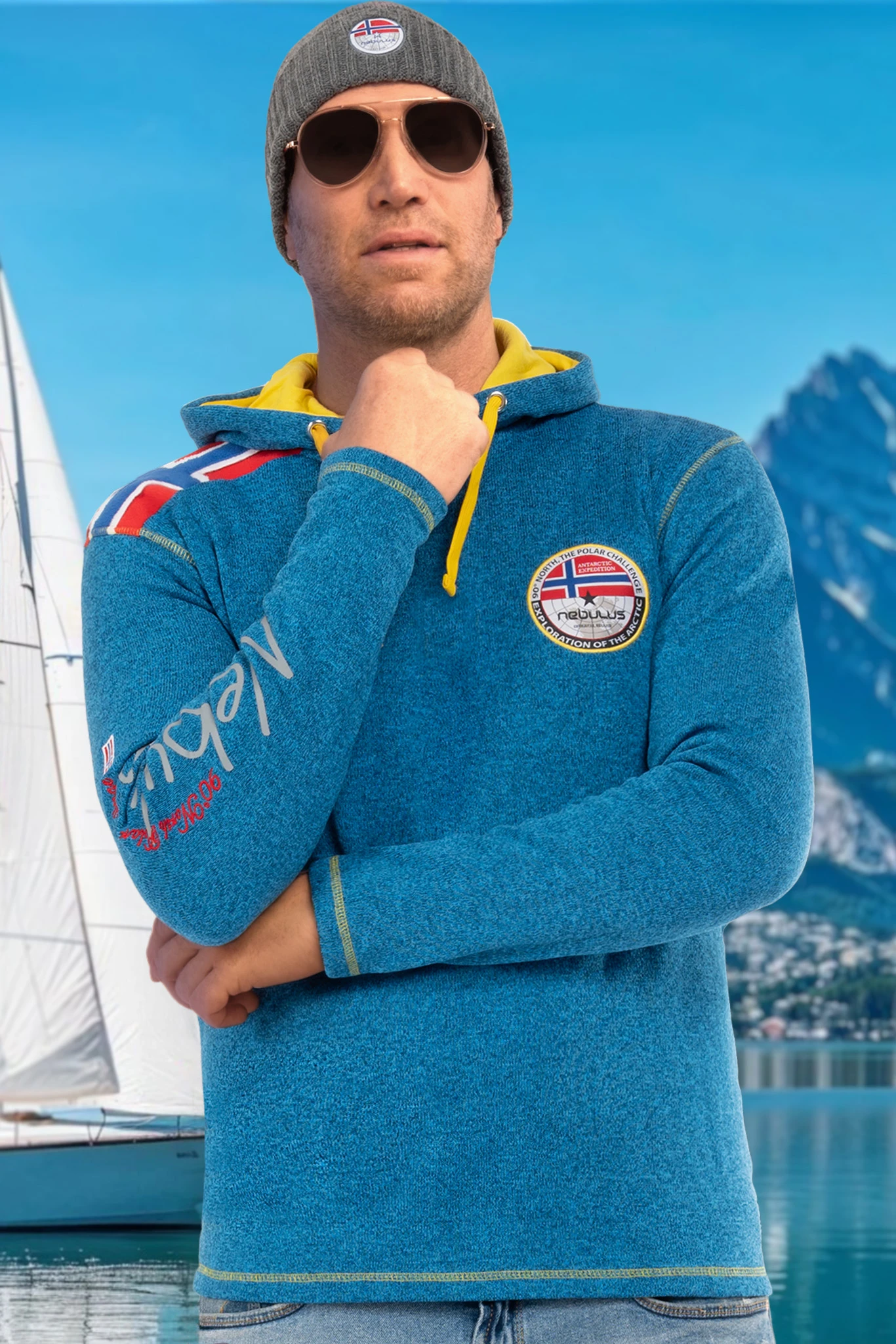 Fleecepullover FLAGGY Herren 5 Fleecepullover FLAGGY Herren – Bild 5