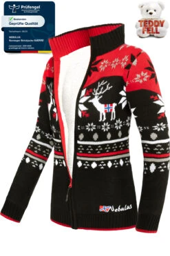 Norweger Strickjacke Mit Teddyfell SVERRE Damen