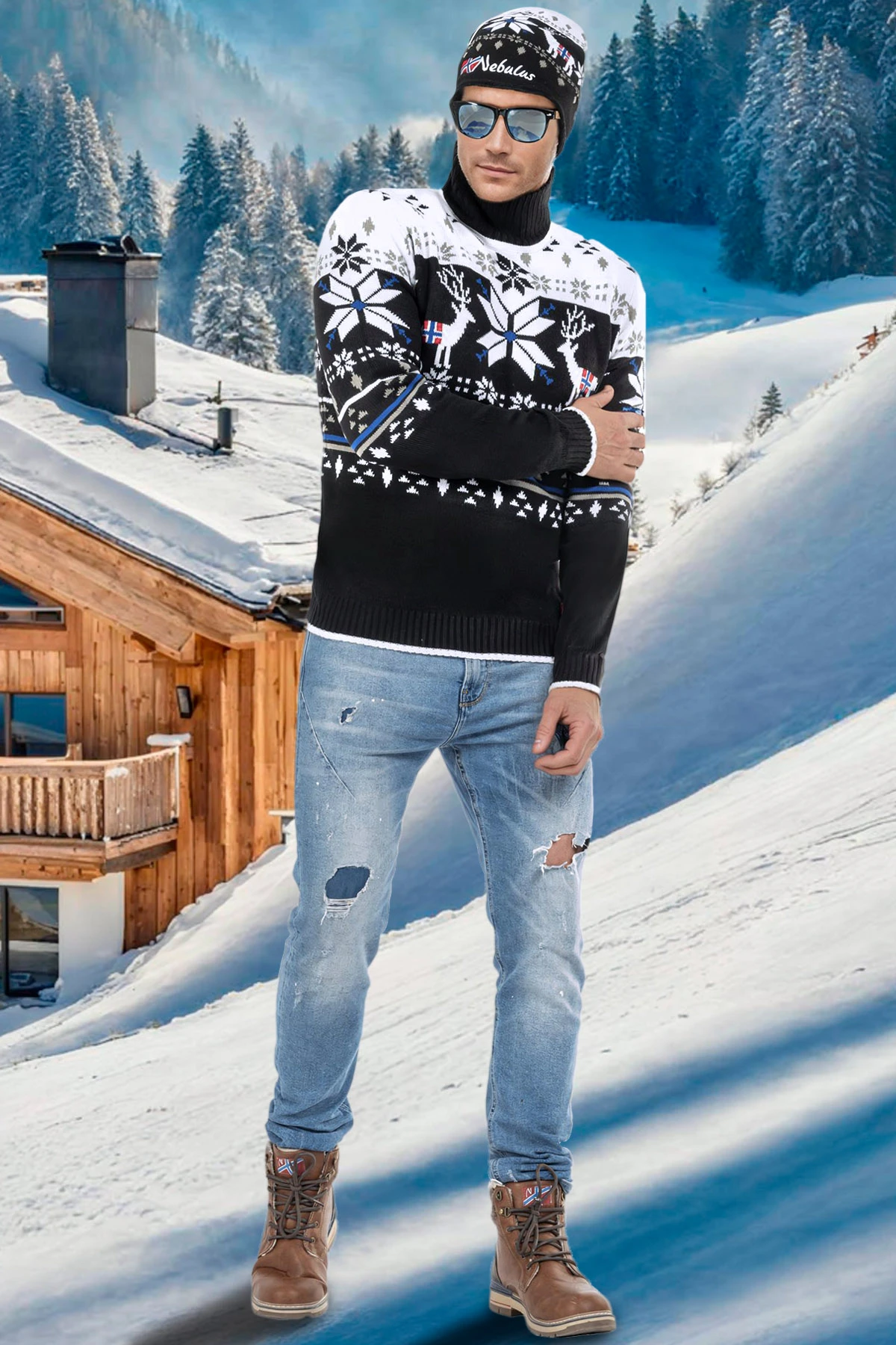 Norweger Strickpullover STAG Herren 4 Norweger Strickpullover STAG Herren – Bild 4