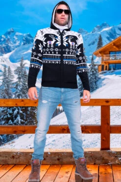 Norweger Jacke Hoody Mit Teddyfell NORON Herren -Nebulus Verkäufe P6403 60 KI