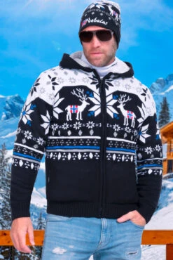 Norweger Jacke Hoody Mit Teddyfell NORON Herren -Nebulus Verkäufe P6403 65 KI