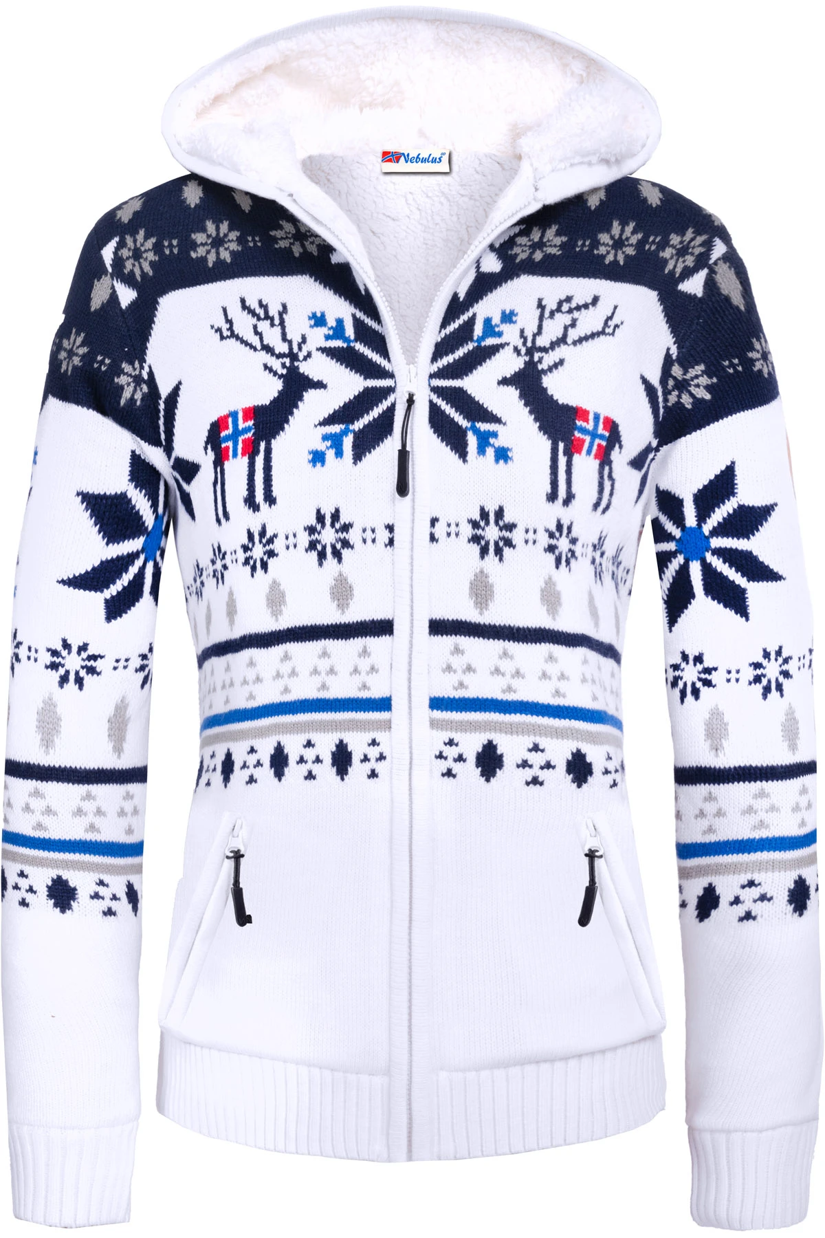 Norweger Jacke Hoody Mit Teddyfell NORON Damen 2 Norweger Jacke Hoody Mit Teddyfell NORON Damen – Bild 2