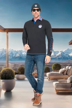 Langarm Polo SECOND Herren -Nebulus Verkäufe P6890 60 KI