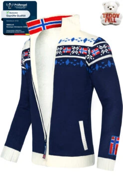 Norweger Strickjacke Mit Teddyfell CANADIAN Herren